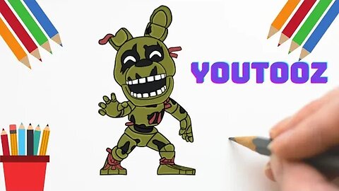 Como Desenhar SPRING TRAP FNAF - YOUTOOZ #fnaf #fivenightsatfreddys #springtrap #youtooz