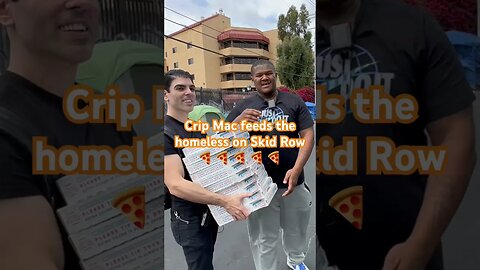 Crip Mac Feeds the Homeless on Skid Row Dominoes 🍕@MacroJabber @cripmac55nhc @cmacdaloc