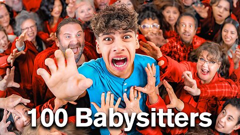 I Survived 100 Babysitters in 24 Hours! 🔥🔥