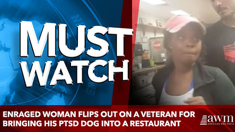 Enraged woman flips out on a veteran for bringing his PTSD dog into a restaurant