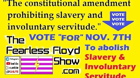 VOTE NOV 7th to ABOLISH SLAVERY in TEXAS