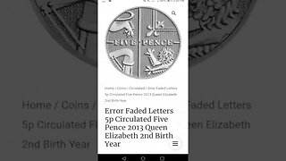 #RARE #ERROR #FADEDLETTERS #FIVEPENCE #2013 #QEII #investincoins #HobbiesAtHome #changecheckercom