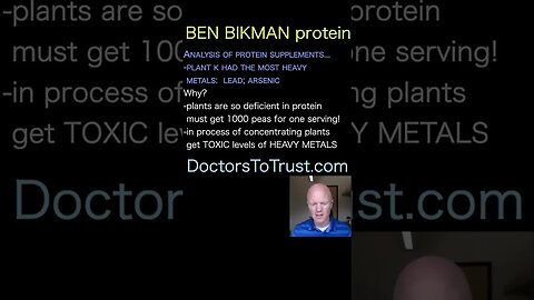 BEN BIKMAN plant protein is very risky