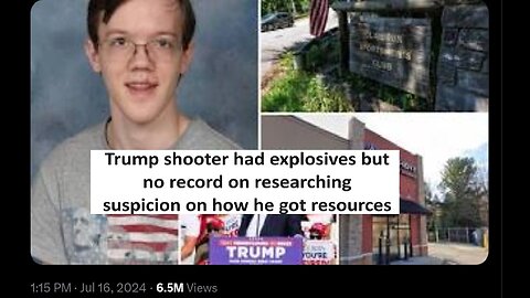 Trump attempted assassin had explosives but he never researched them