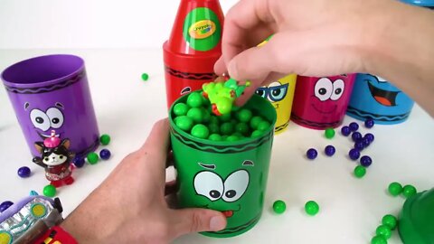 Best Toy Learning Video for Toddlers and Kids Learn Colors with Surprise Crayons!