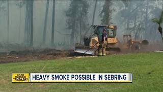 Homes evacuated due to brush fire in Sebring