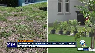 West Palm Beach man fighting to keep artificial turf in his front yard