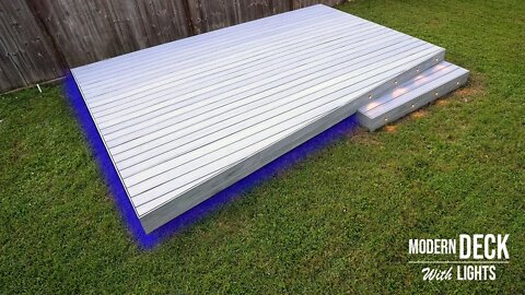 Building A Ground Level Deck with LED Lights l Composite Deck (part 2)