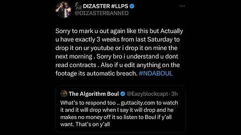 Geechi Gotti & Eazy Going At IT + Dizaster said He never Signed The NDA