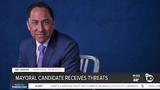 Mayoral candidate receives threats