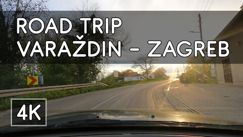 Road Trip: Varaždin to Zagreb - Driving Through Hrvatsko Zagorje - 4K UHD