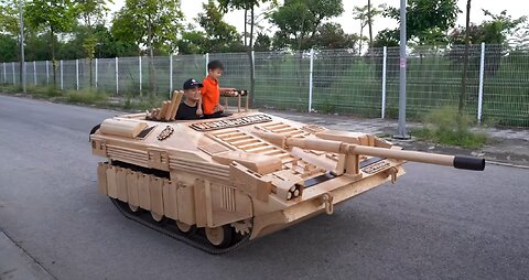 I Built A Large Swedish Tank STRV 103 For My Son