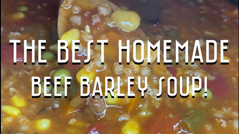 Homemade Beef Barley Vegetable Soup