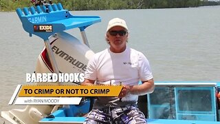 crimping barbed fishing hooks