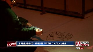 Spreading smiles with chalk art