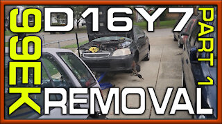 99EK Sedan Part 3: Engine & Transmission Removal Part 1