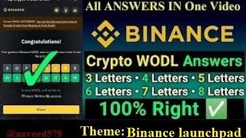 Today Binance Crypto WODL Answer | Today 25/9/23 Binance All Wodle Letter Answer | Binance Launchpad