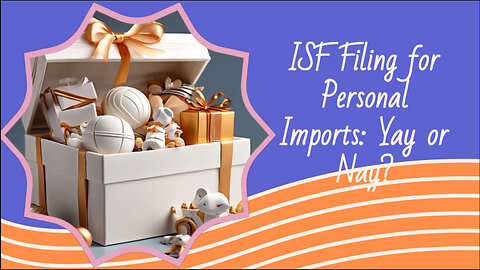 Unraveling Importer Security Filing: Exemptions for Personal Use or Gifting