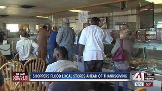 Shoppers hit local stores on day before Thanksgiving