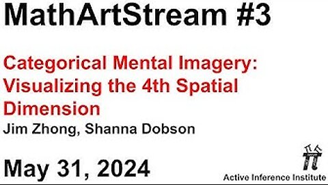 MathArtStream 3 ~ "Categorical Mental Imagery: Visualizing the 4th Spatial Dimension" with Jim Zhon