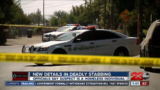 Officials say stabbing suspect was homeless