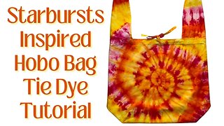 Tie-Dye Designs: Starbursts Inspired Hobo Bag Ice Dye