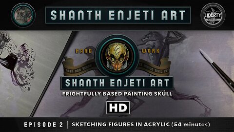 Shanth Enjeti Art | Frightfully Based Painting Sküll | Acrylic Painting Secrets | EPISODE 2