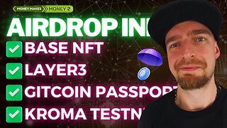 AirDrop INFO✅ Base NFT + KROMA Testnet👍 GitCoin Passport Guild + Layer3 Questy 💸