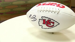 Ball, helmet signed by Mahomes up for auction for nonprofit