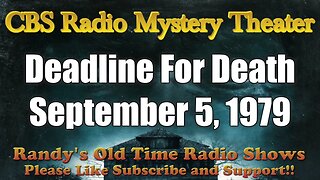 CBS Radio Mystery Theater Deadline For Death September 5, 1974