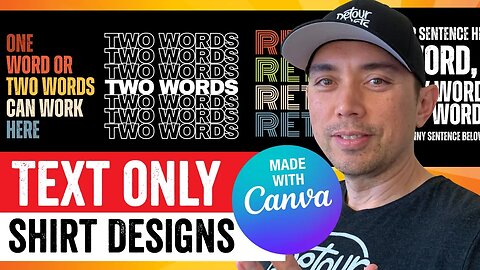 Over 10 Text Only Design Styles You Can Use for Print on Demand.... All Made for FREE with Canva