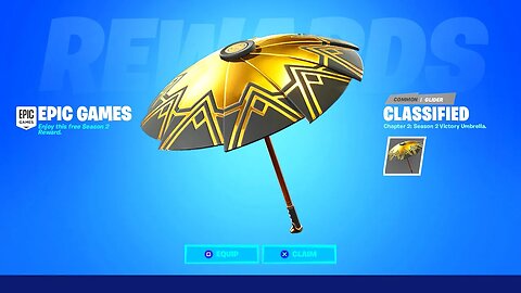 How To Unlock The "CLASSIFIED" Umbrella In Fortnite!.. (Golden Umbrella)