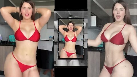 Beauty model 🔴 red bikini
