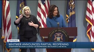 Whitmer announces partial reopening of Northern Michigan & U.P. – including bars and restaurants