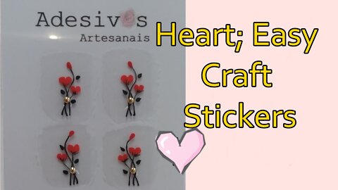 Heart; Easy Craft Stickers