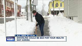 Shoveling snow could cause heart attack