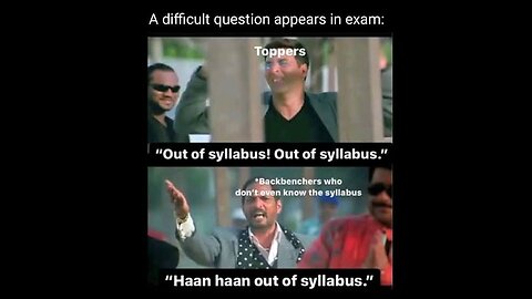 Last option is Out of syllabus ✅