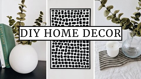 DIY MODERN HOME DECOR IDEAS - Cement Tray, Plaster Vase and Filler Wall Art