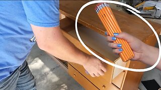 The GENIUS reason he cuts up old pencils for his dresser