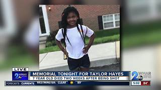 Memorial tonight for taylor hayes