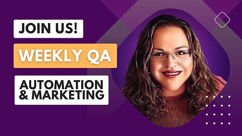 Join us for our weekly QA #marketing #automation