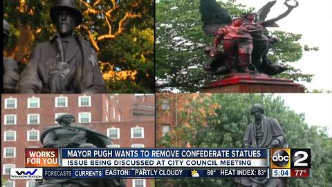 Mayor Pugh plans to remove confederate monuments in Baltimore