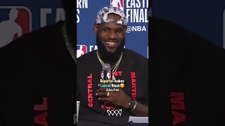 Reporter Makes Lebron James Smile 😁