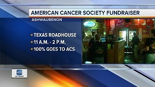 Helping the American Cancer Society with free lunch at Texas Roadhouse