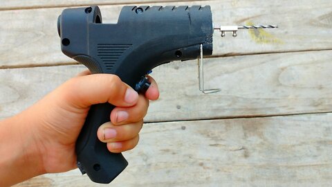 How to Make a Drill Machine From Glue Gun | Modded Glue Gun