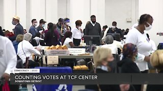 Counting votes at Detroit's TCF Center