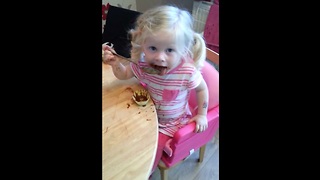 Cute Little Girl Denies Eating Chocolate