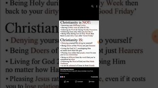 what Christianity is and what it's not