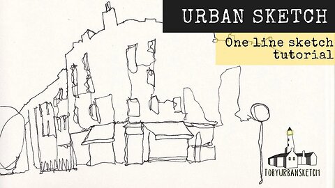 One Line Sketch - Urban Sketching Architecture