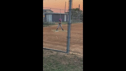 Softball hitting practice